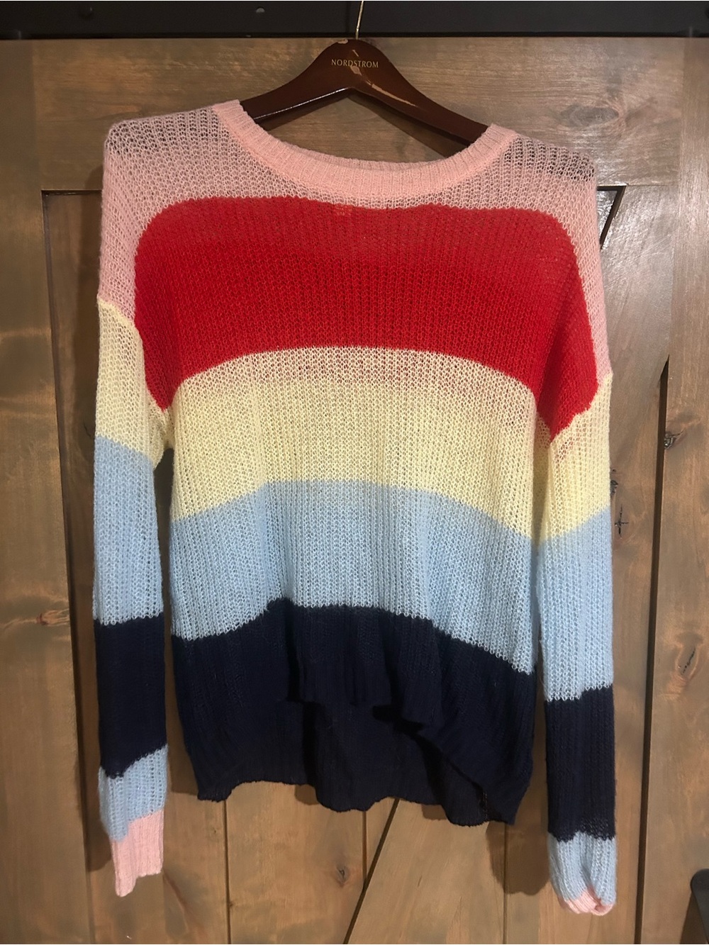 Multi color Stripe Crew Sweater